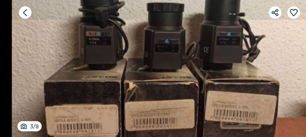 Obiective camere supraveghere CCTV , fix , manual și autoiris