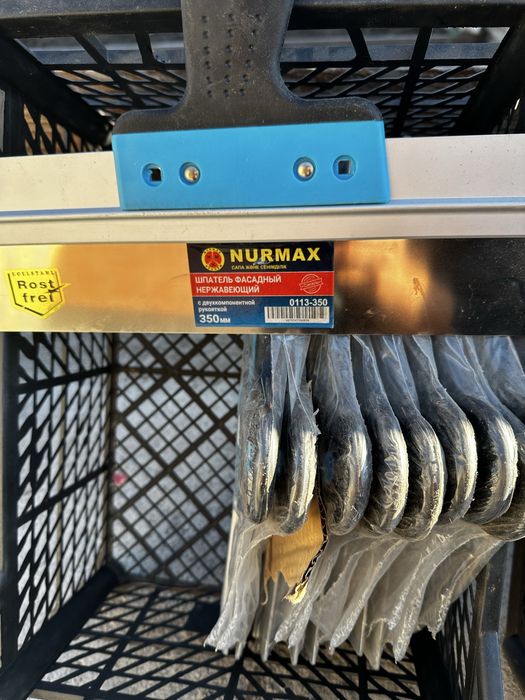 Шпатель Nurmax фасадный 350 мм, нержавеющая сталь,