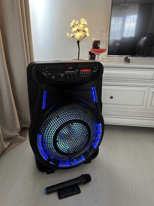 Boxă activă WAINER SK04, 100W RMS, Bluetooth, microfon,baterie 3000mAh
