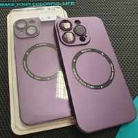 Husa Slim iPhone 14 cu MagSafe / Protectie Camera Full - Purple