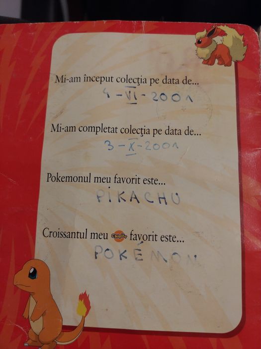 PRET FIX Pokemon album complet 2001 Chipita