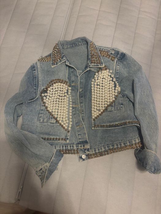 Geaca de blugi cu pietre eleganta