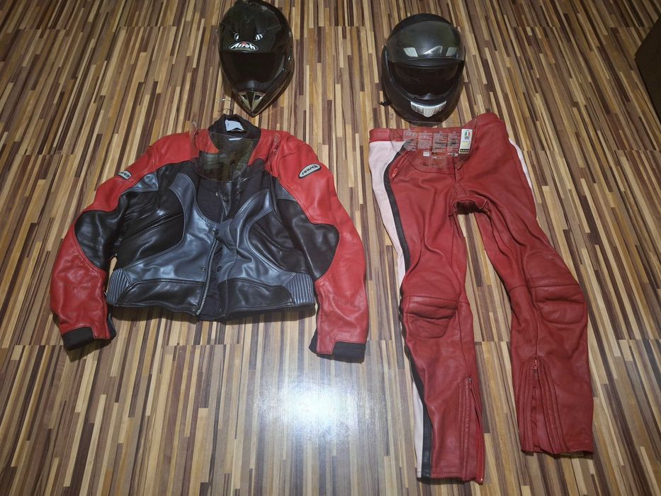 Reusch кожен екип + 2 каски Astone & Airoh – за истински моторист!