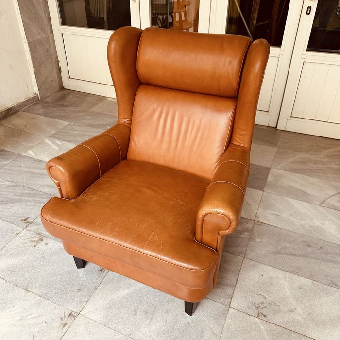 Кожен фотьойл тип „крилинг“ – отлично състояние