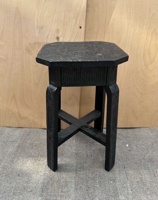 Taburet Vintage Stil Brancovenesc din lemn masiv; Masuta; Scaunel