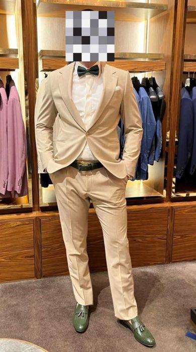 Бежов стилен Костюм Monni Milano