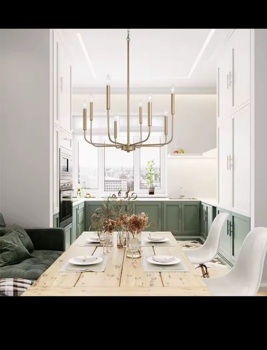 Златен полилей с крушки