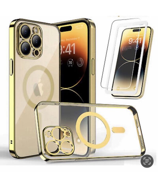 Iphone 14/15/16E/17/PLUS/PRO/MAX/AIR Husa Glitt Magsafe + Folie Sticla