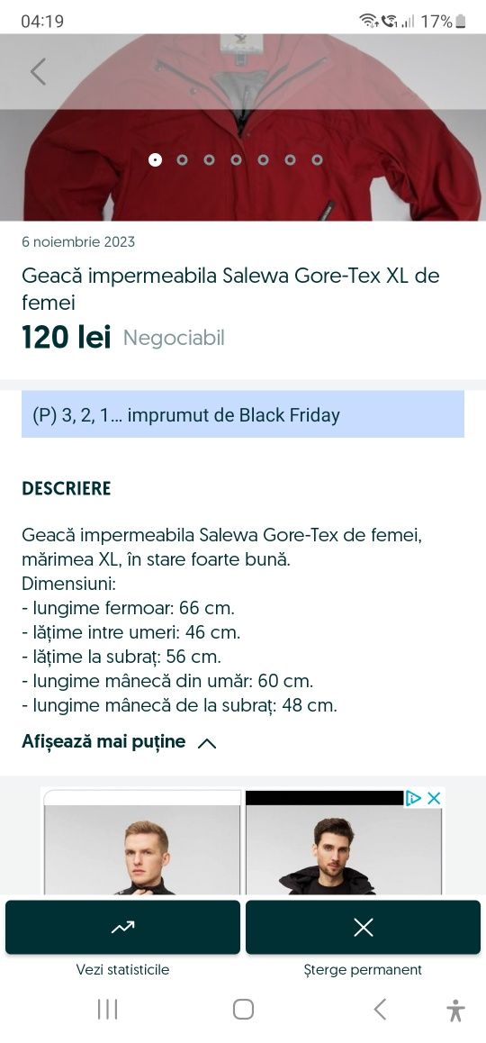 Geacă impermeabila Salewa Gore-Tex L/XL de femei