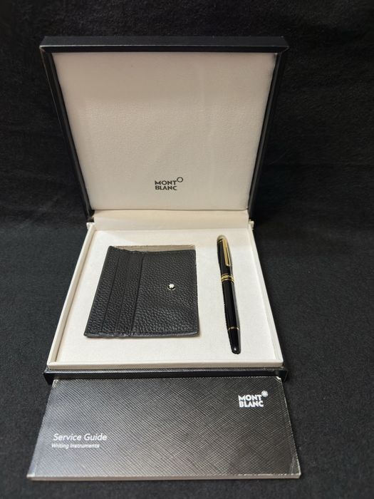 Montblanc – химикал и кожен card holder / визитник
