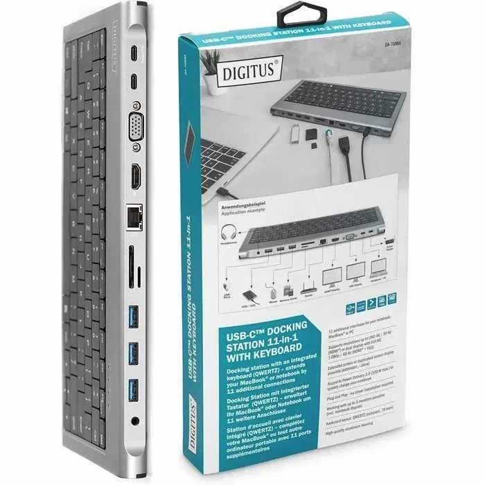 Docking station, tastatura integrata pt Macbook, Android, PC, laptop