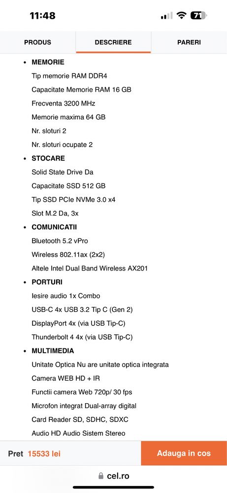 Dell Precision 5760 CTO WORK station