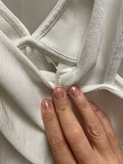 Maieu, Top, Alb,  cu decupaj, model bande petrecute, Zara, 38