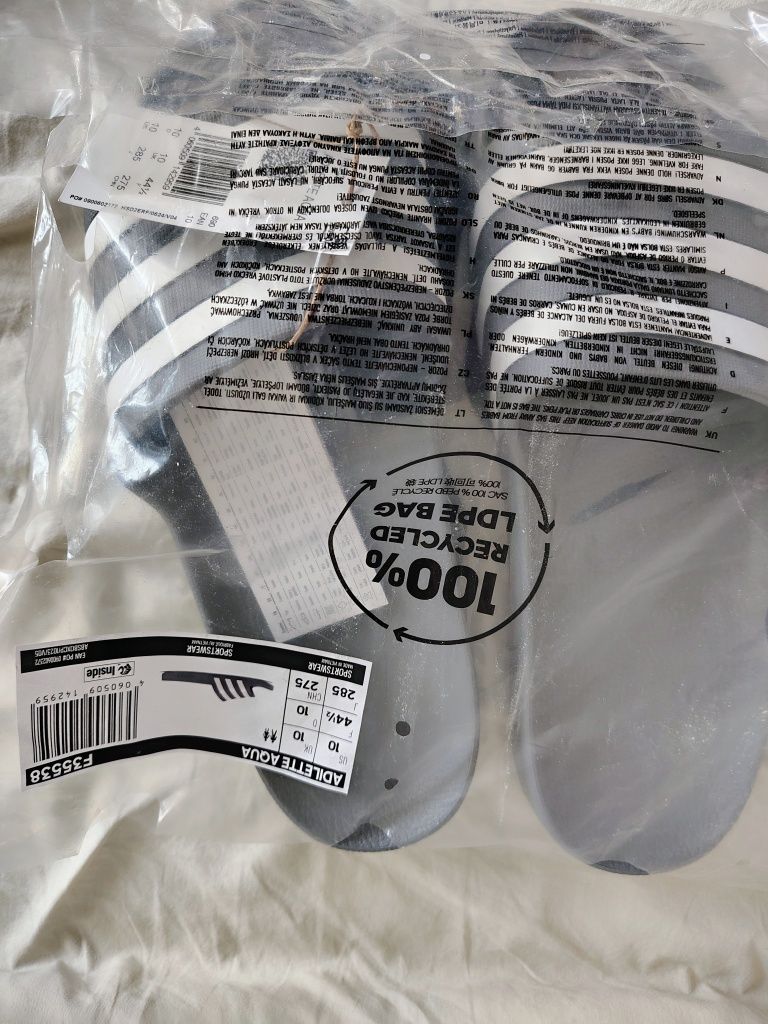 НОВИ! Чехли/джапанки Adidas Adilette Unisex aqua slides, размер EU44.5