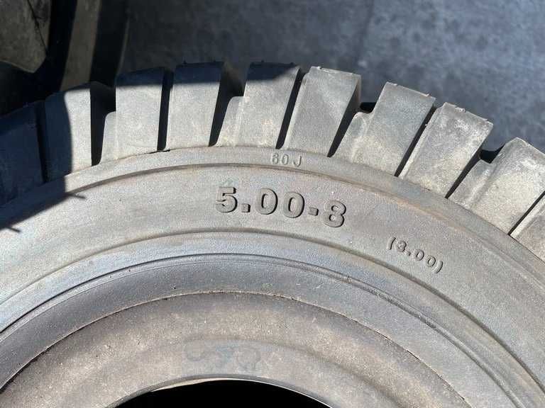 Cauciucuri noi solide cu janta 5.00-8 pentru stivuitor marca BKT