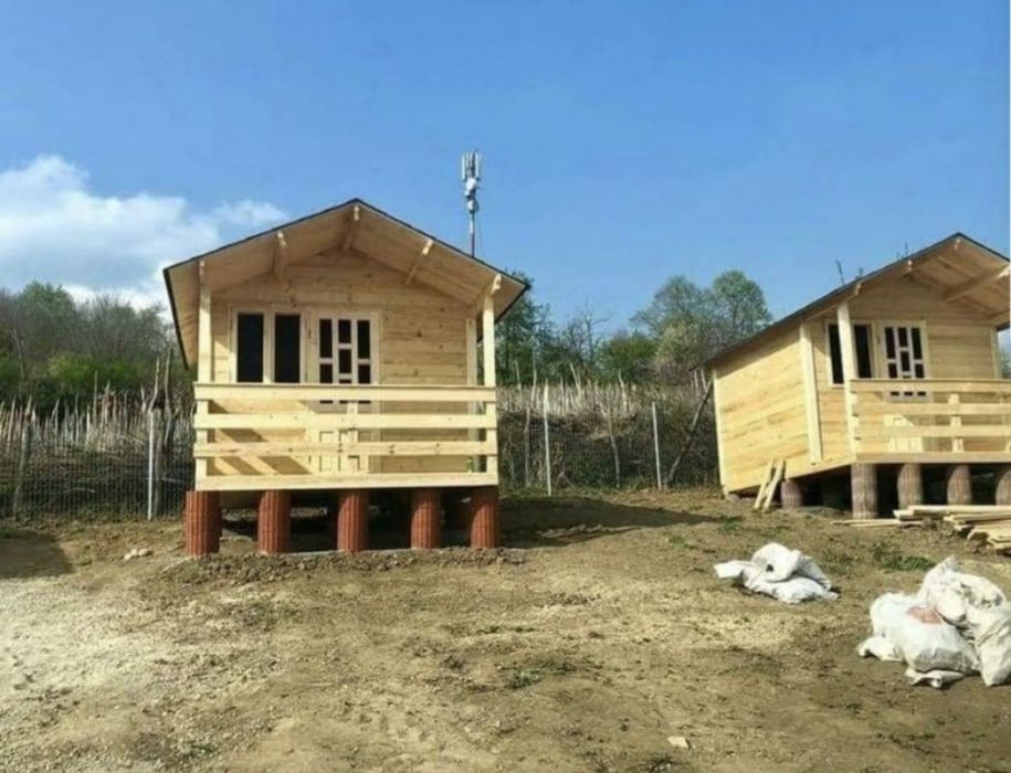 Cabane din.  lemn