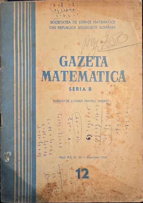 Gazeta matematica numere vechi + cărți și manuale Partea 1