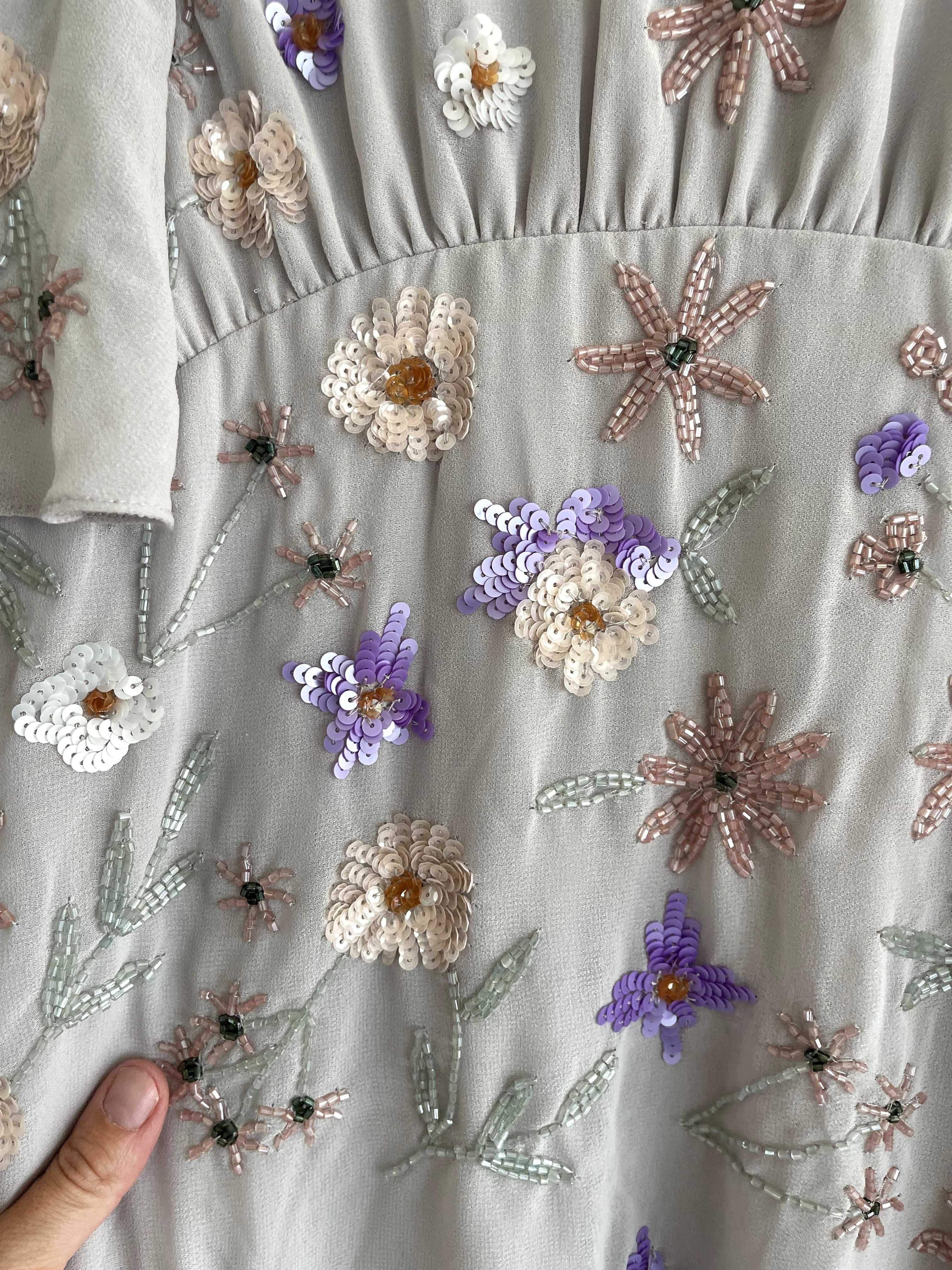 Нова с етикет рокля на Frock and Frill лилава с пайети размер М/Л