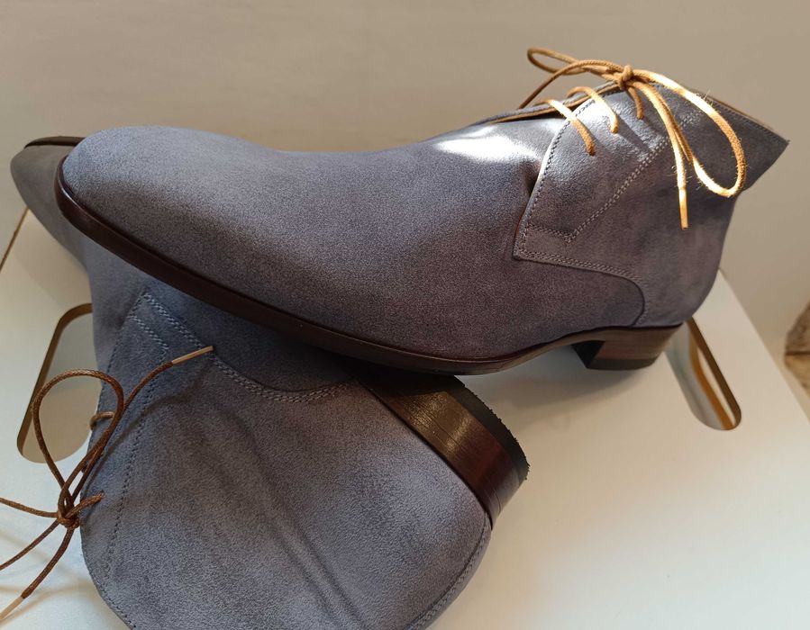 Ghete chukka 42 42.5 43 de lux GREVE NOI lucrate manual piele naturala