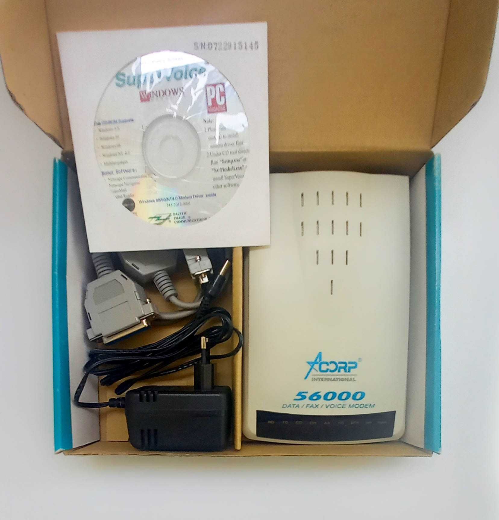 МОДЕМ ACORP 56000 bps Acorp External Voice / Fax / Modem МОДЕМИ Акорп