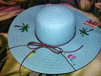Женская летняя шляпа,цвет бирюзовой волны