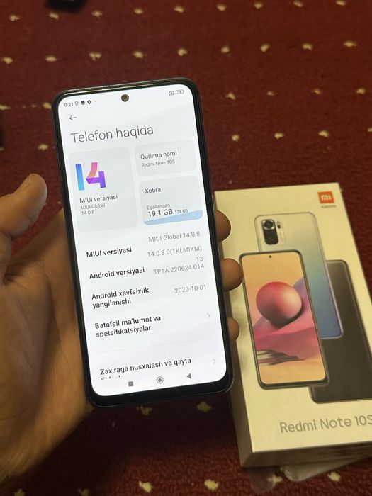 REDMI NOT 10s ya shi xolata