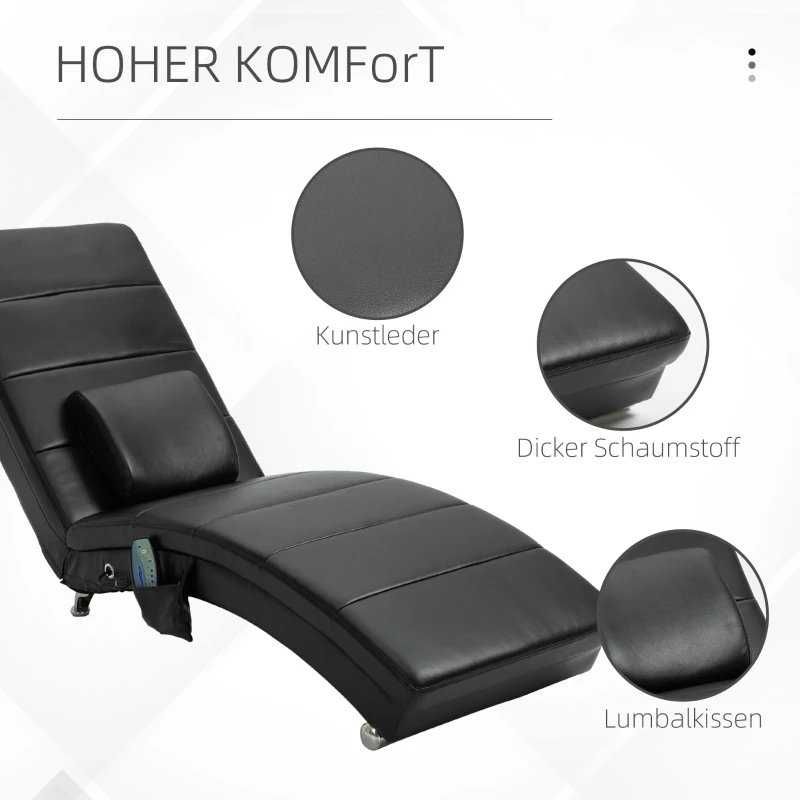 HOMCOM релаксиращ фотьойл с функция за масаж