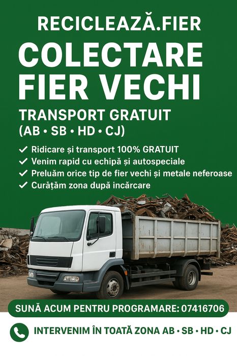Ofer servici de colectare de fier vechi ,etc
