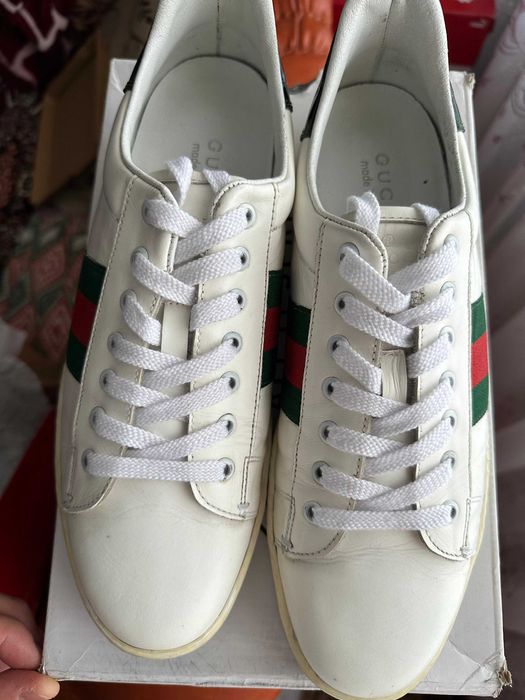 Sneakers Gucci din piele cu talpă joasă