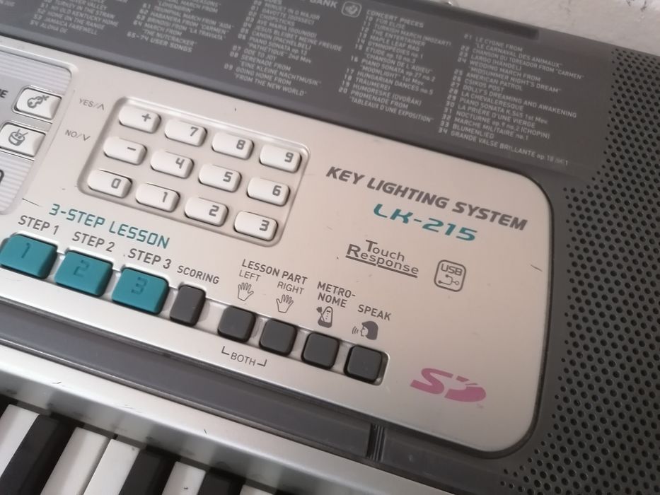 CASIO Lk-215 220 USB pian digital orga clape iluminate microfon