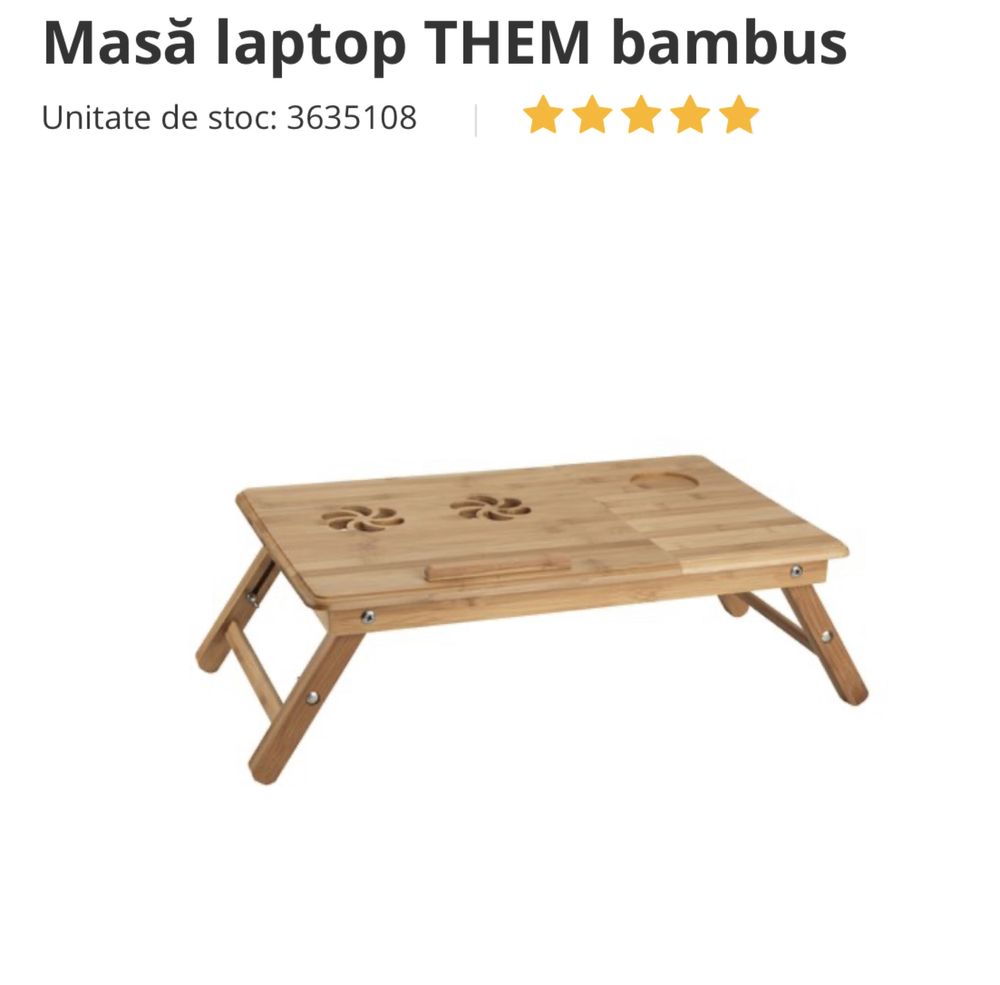 Masa laptop din bambus nou!