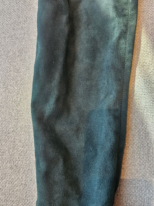 ботуши ектектвен велур тъмно зелени