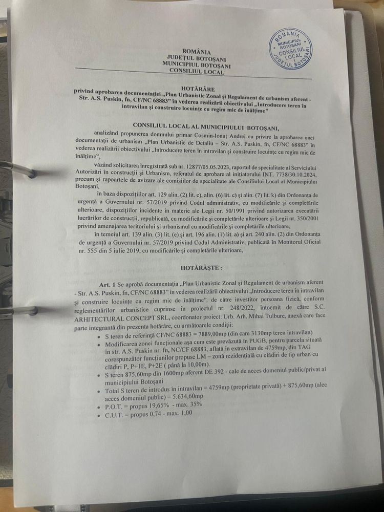 Afacere proiect imobiliar