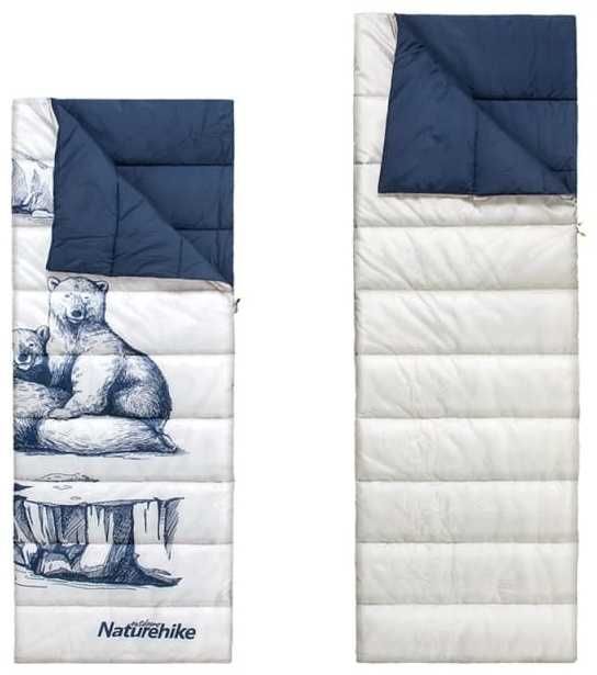 Спальный мешок Naturehike NH21MSD06 Polar Bear синий-белый