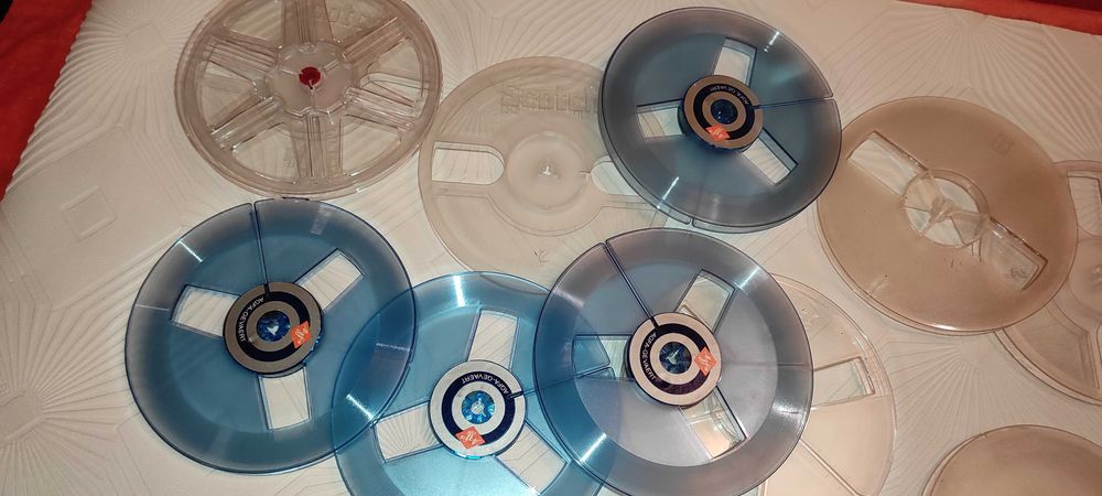 12 role GOALE din plastic 17.5 cm pt. magnetofon sony agfa scotch orwo