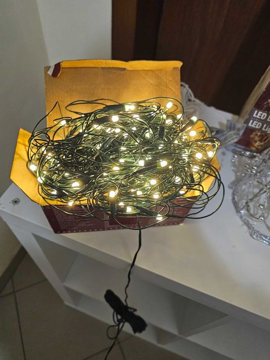 Голям пакет коледна украса висулки LED еленче елха прожектори