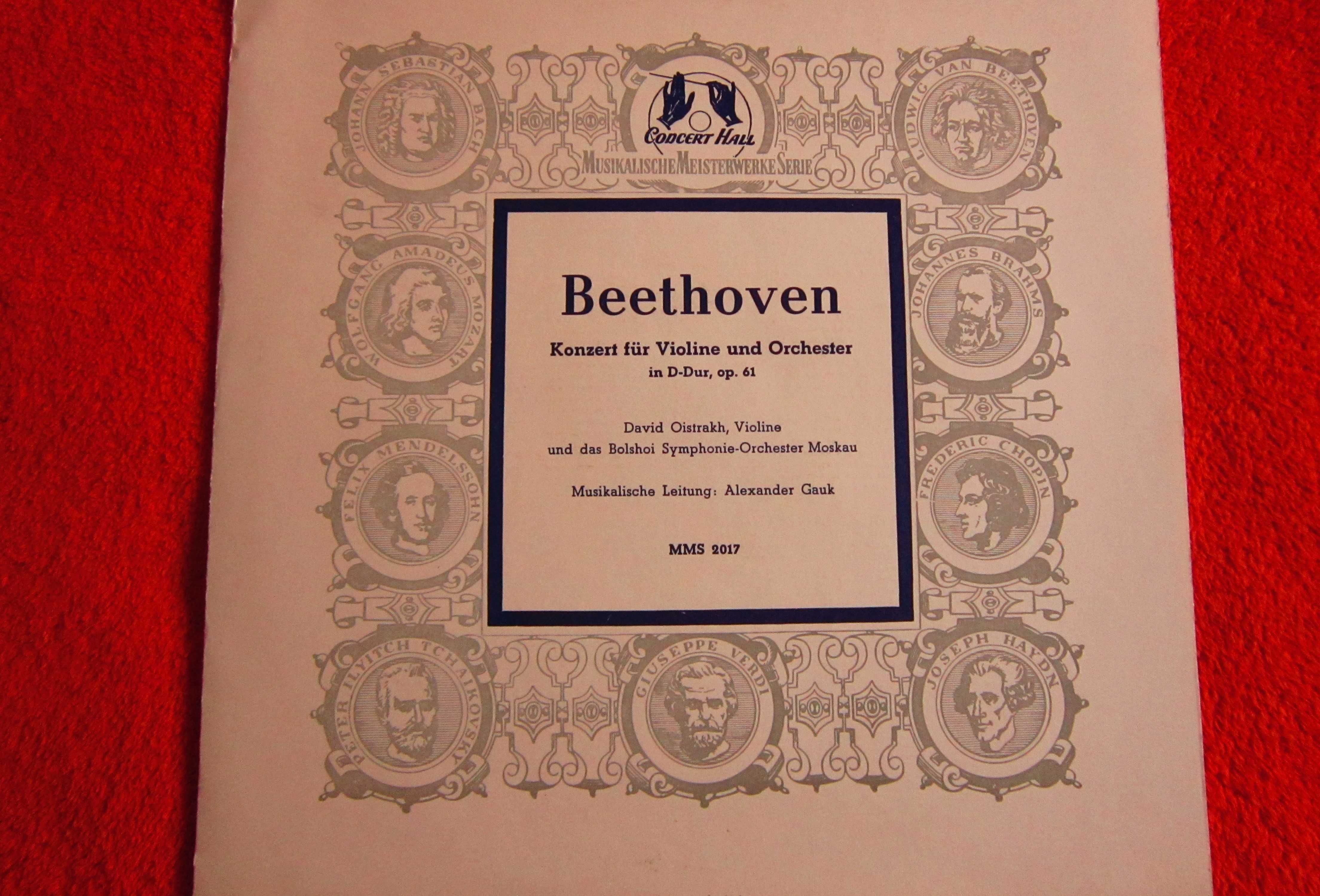 vinil rar Beethoven vioara David Oistrakh -Germania'60 pastrat nou