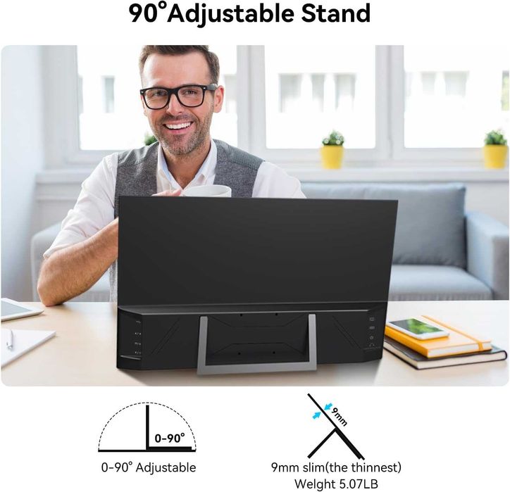 Monitor Portabil Touchscreen de 23.8'' 1080P