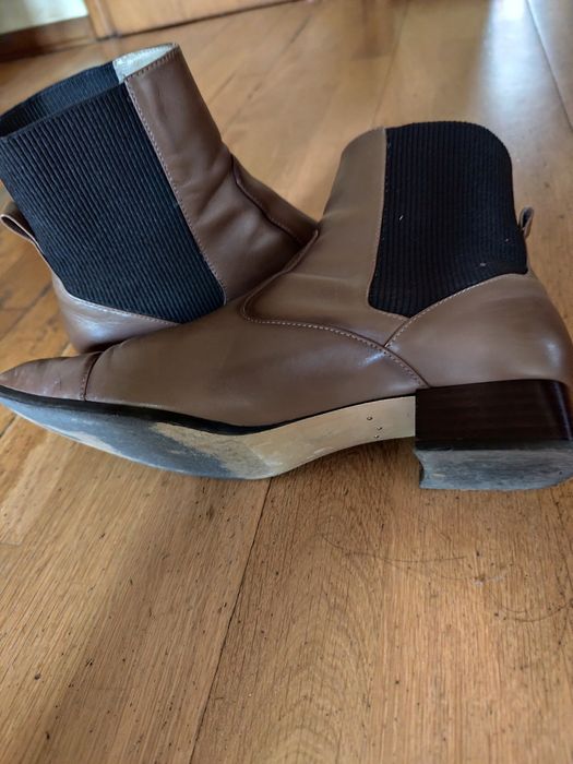 Подарявам кафяви боти от естествена кожа Massimo Dutti