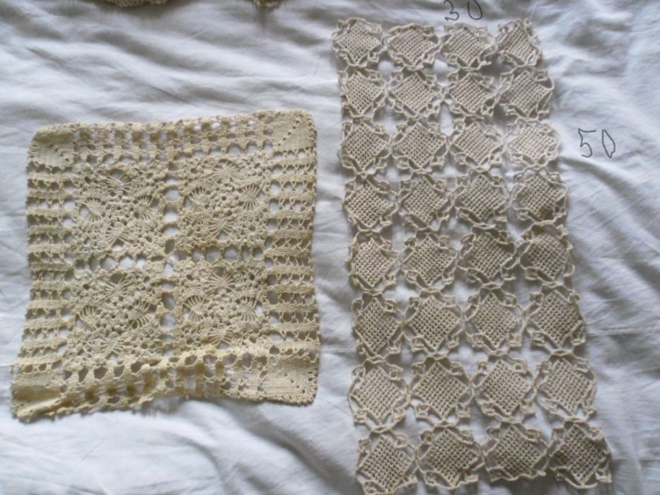 Ръчно плетени покривки на една кука за декорация от соца