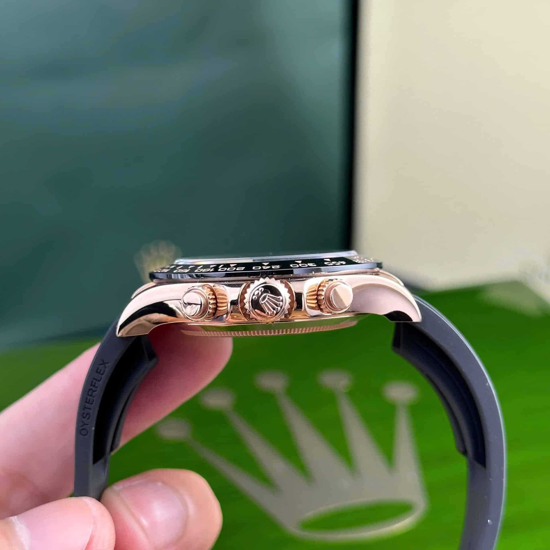 rolex daytona розово злато / шоколадов циферблат