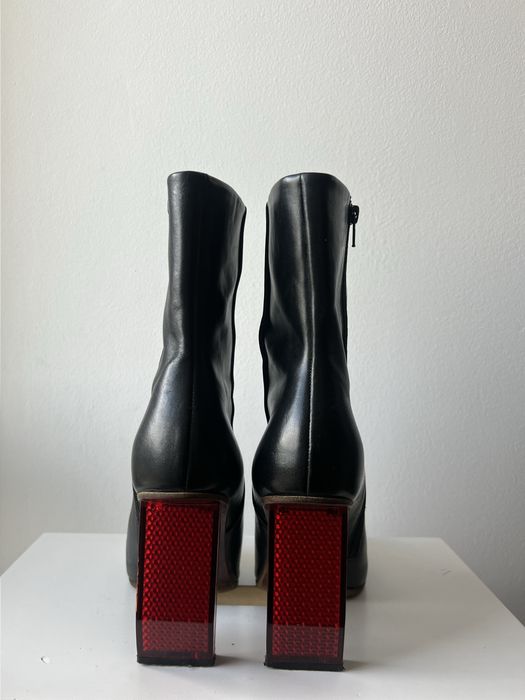 Дамски черни боти Vetements кожени