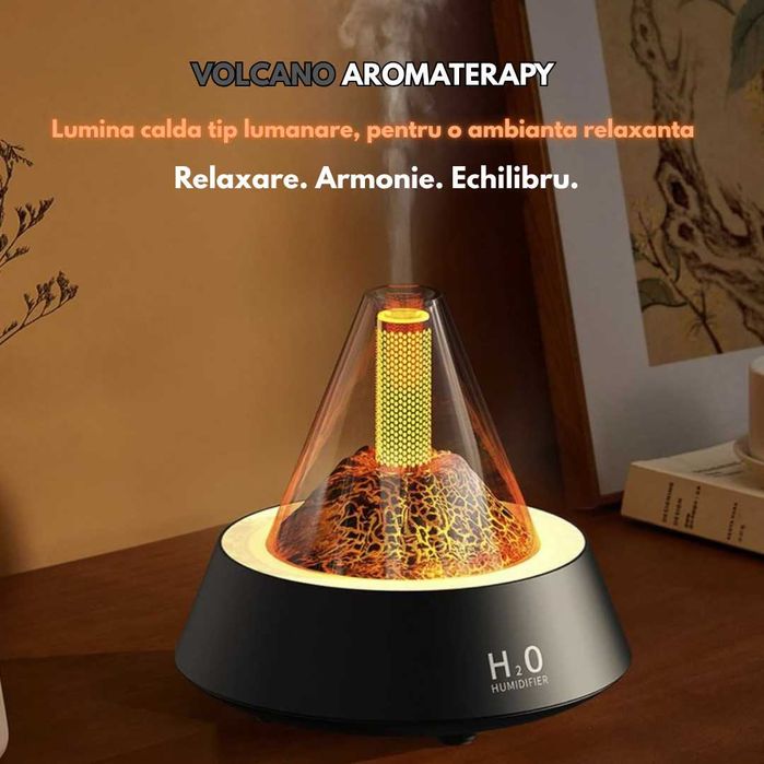 Difuzor aromaterapie ultrasonic si umidificator, lumina ambientala