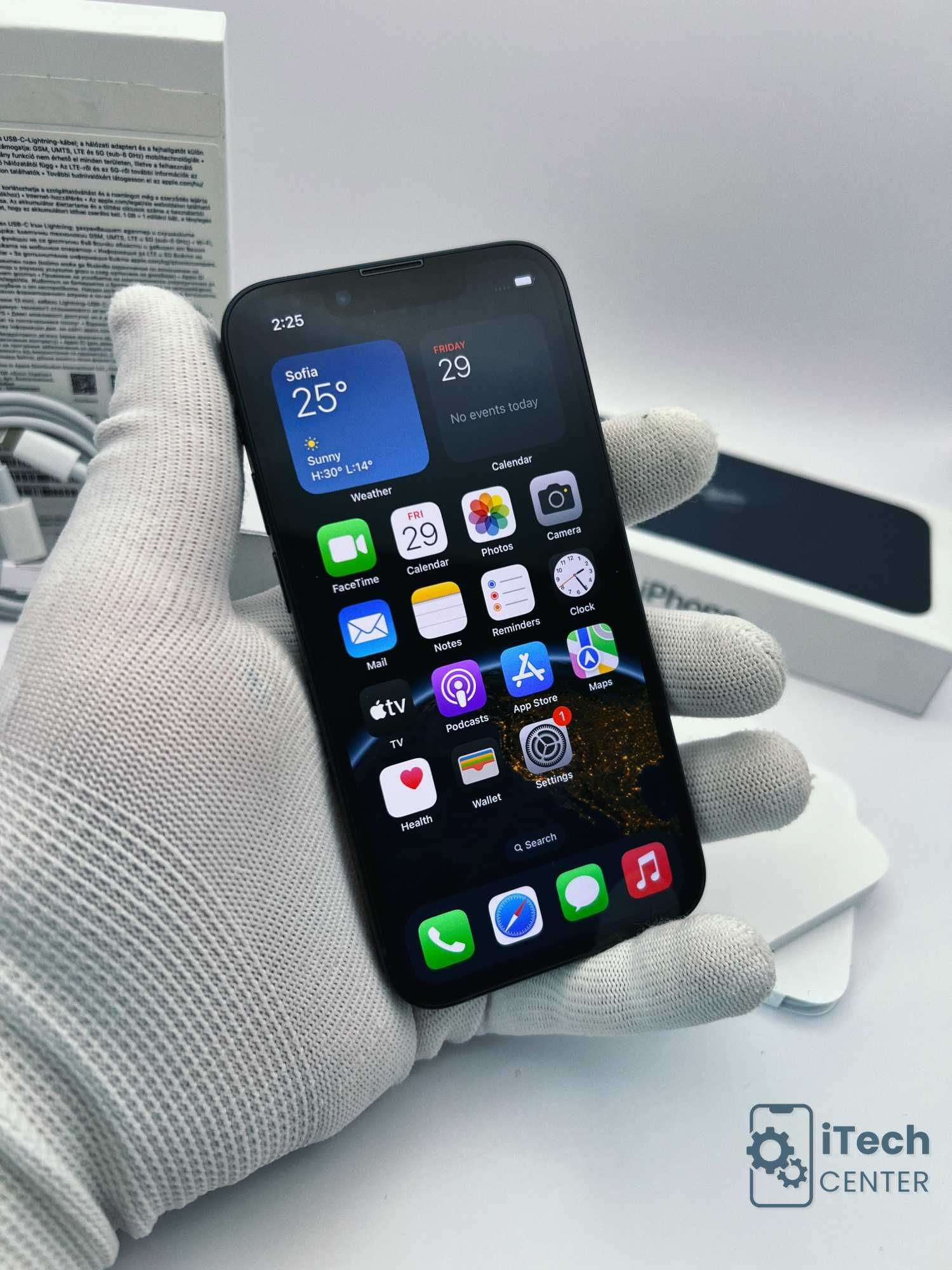 iPhone 13 mini, 128GB, Midnight, 100% батерия, КАТО НОВ, 1г. ГАРАНЦИЯ!