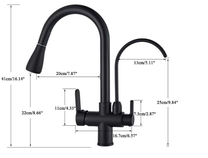 Baterie bucatarie neagra pentru filtru apa Factura/garantie