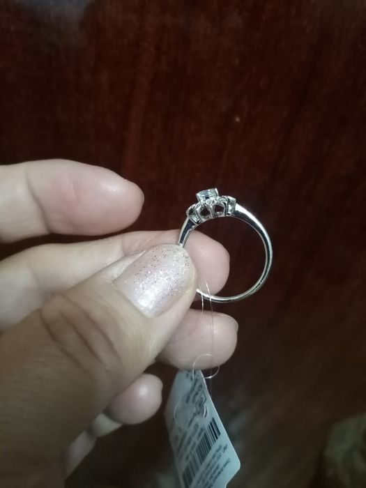 Помолвочное кольцо серебро 18 размер