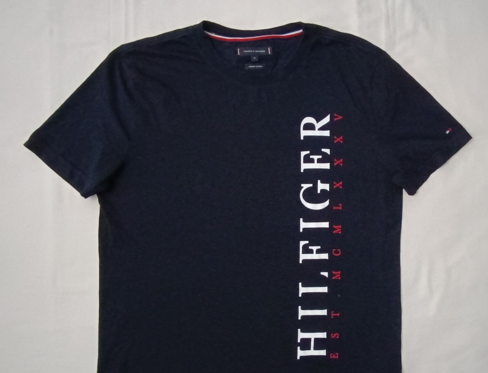 Tommy Hilfiger Vertical Logo оригинална тениска L/XL памук фланелка