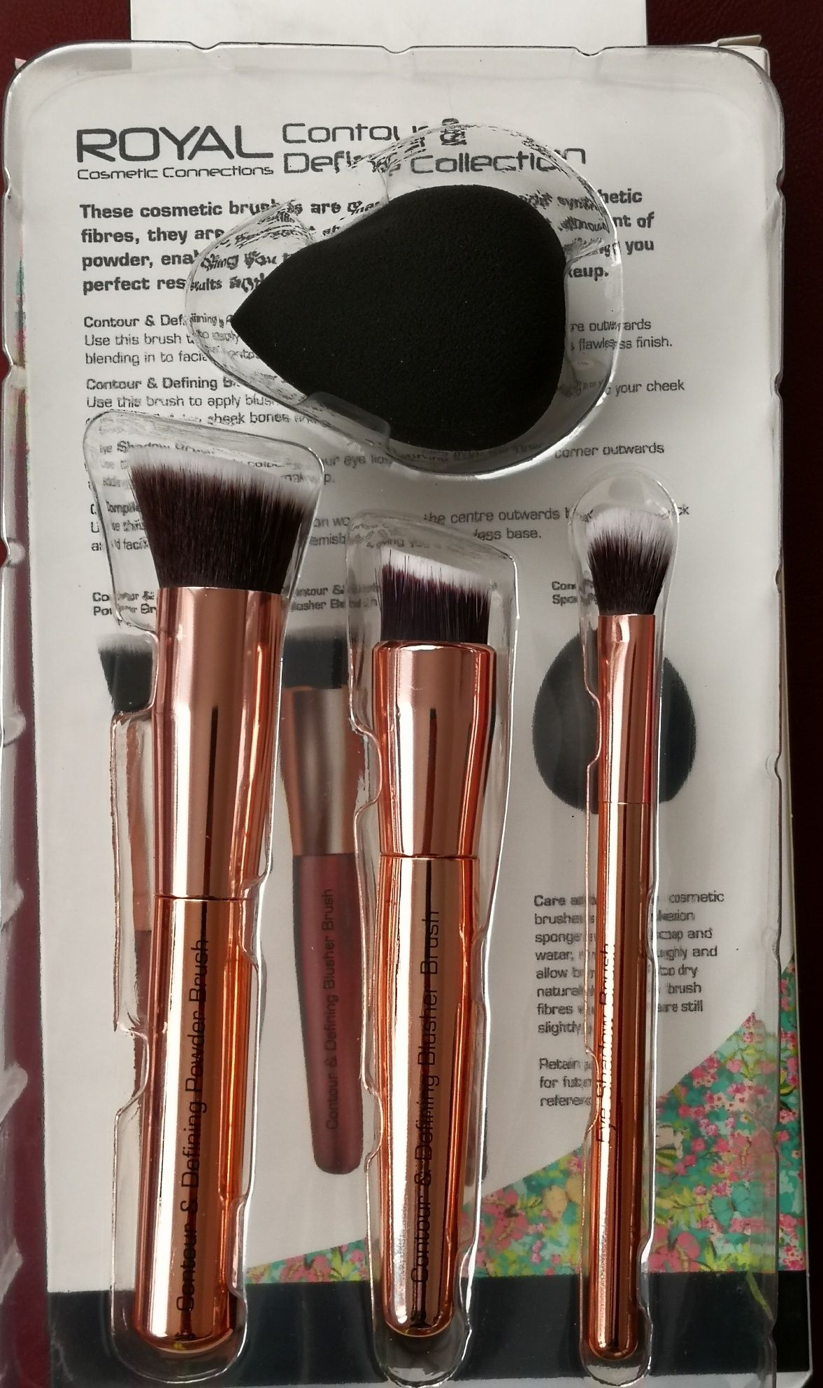 Set pensule cu burețel cosmetic