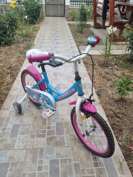 Bicicleta copii cu roti ajutătoare detasabile