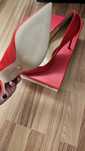 Pantofi stiletto, rosii, piele, nr 37,